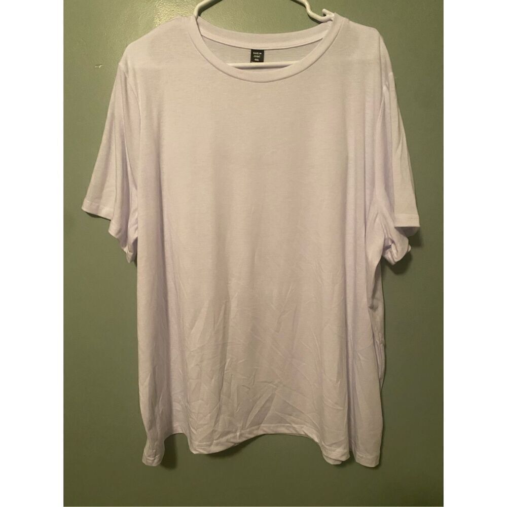 Shein Curve White City Driving Chasing Time Scoop Neck Short Sleeve 4X NWOT